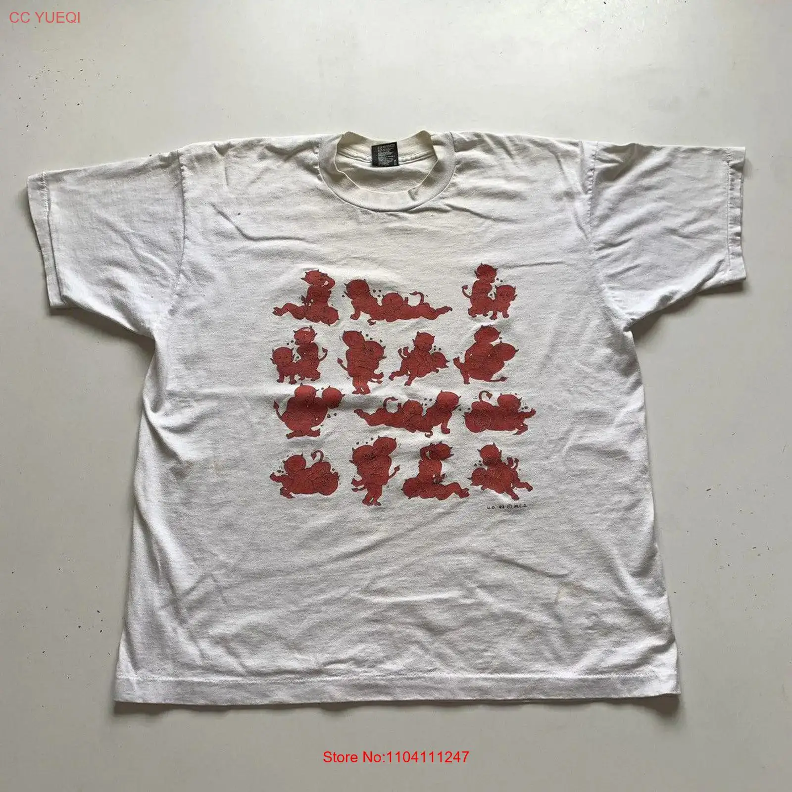 Vintage Fashion Victim Shirt - 빈티지 1990년대 Devil Sex Funny Fashion