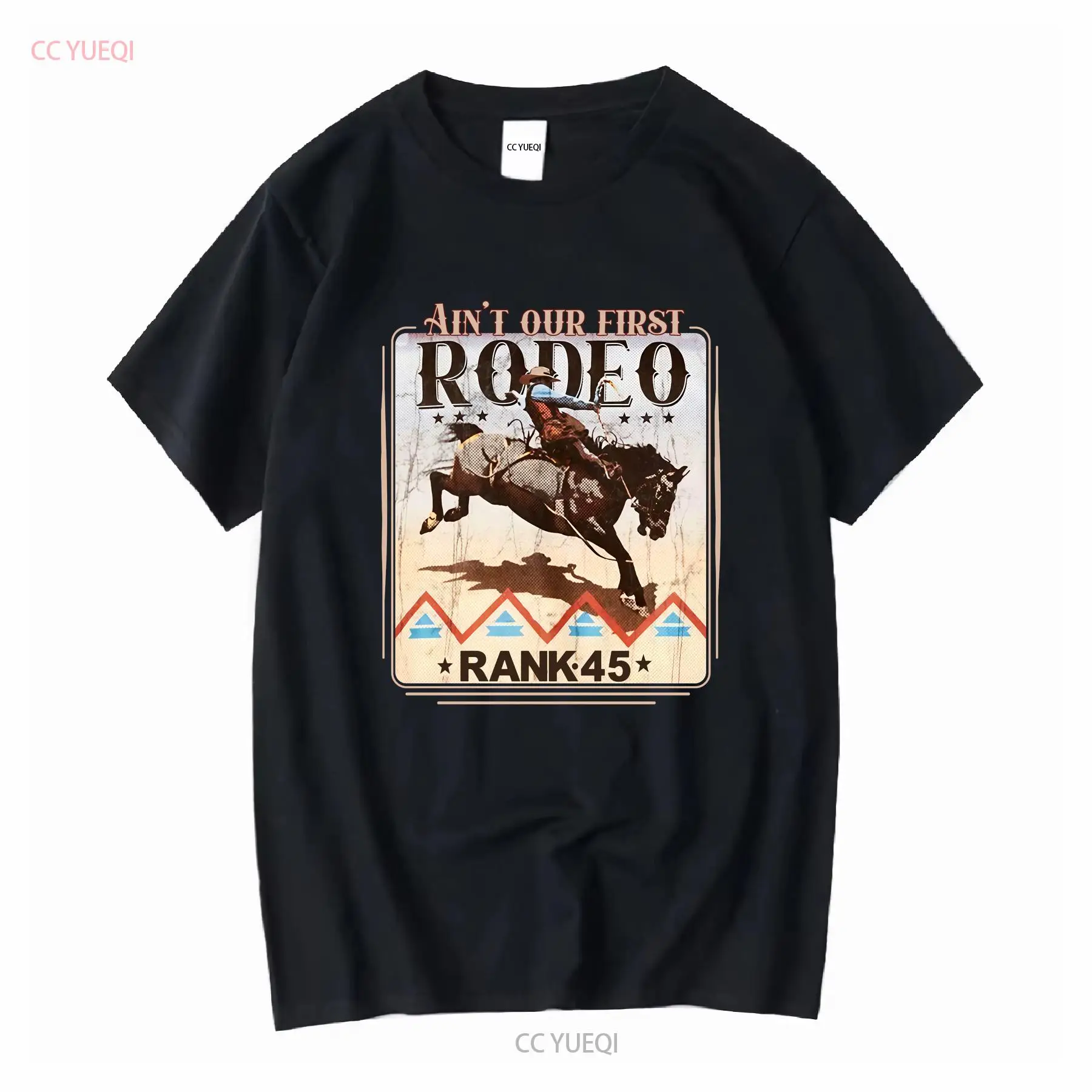 Vintage Fashion Revival - RANK 45 남성용 로데오 리바이벌 티셔츠