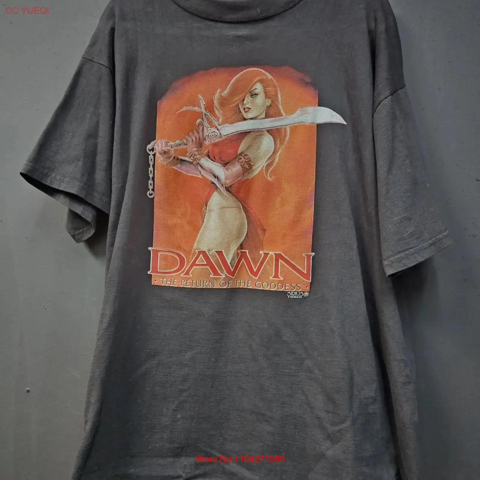 Vintage Fashion Victim Shirt - 빈티지 1990년대 Dawn 티셔츠 사이즈 XL