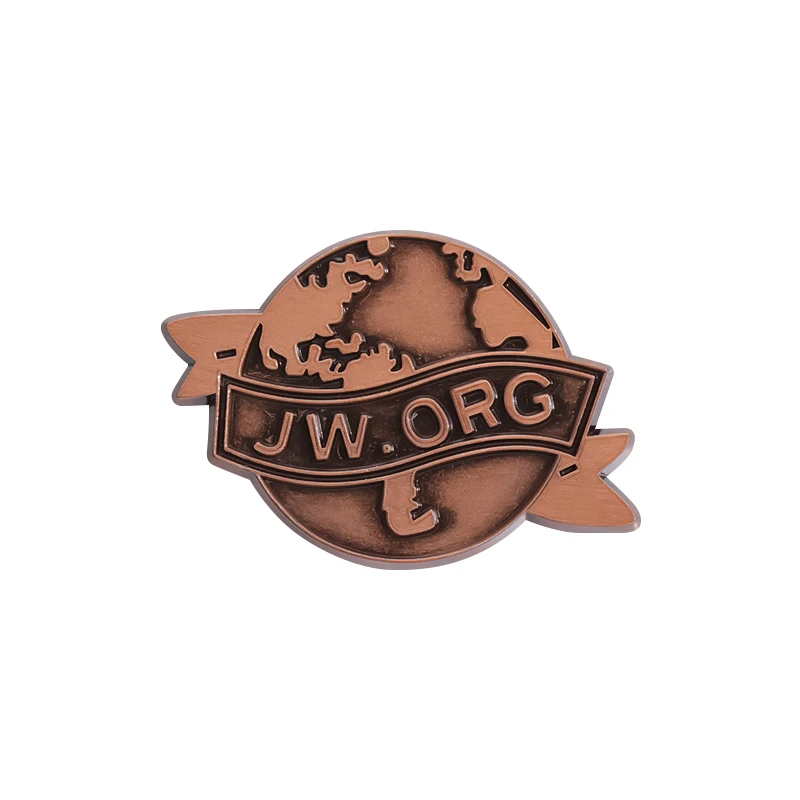 Vintage Fashion Org - 레트로 어스 브로치 JW.ORG 에나멜 핀,