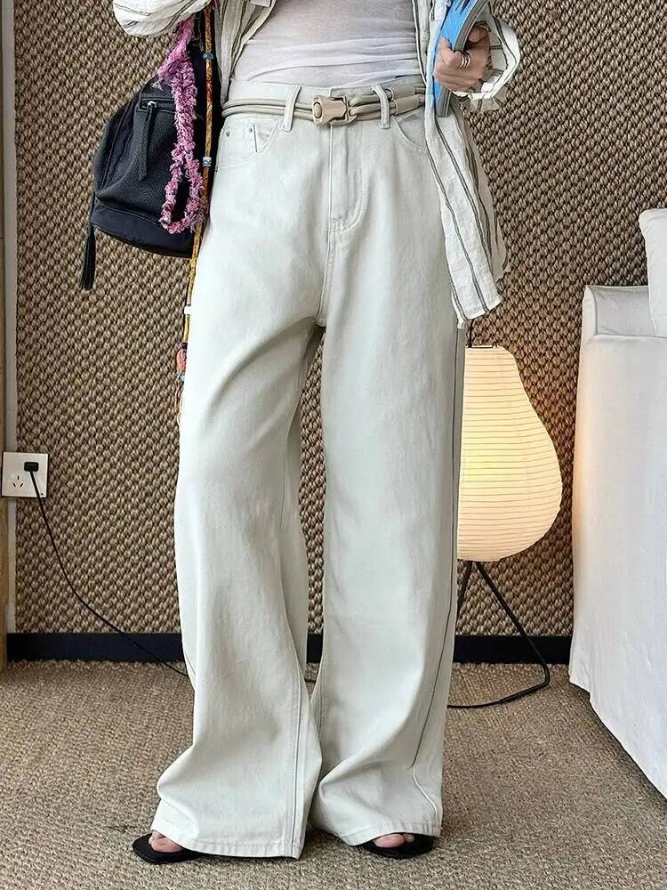 Vintage Fashion Build - 허리 그레이 데님 하이 빈티지 롱