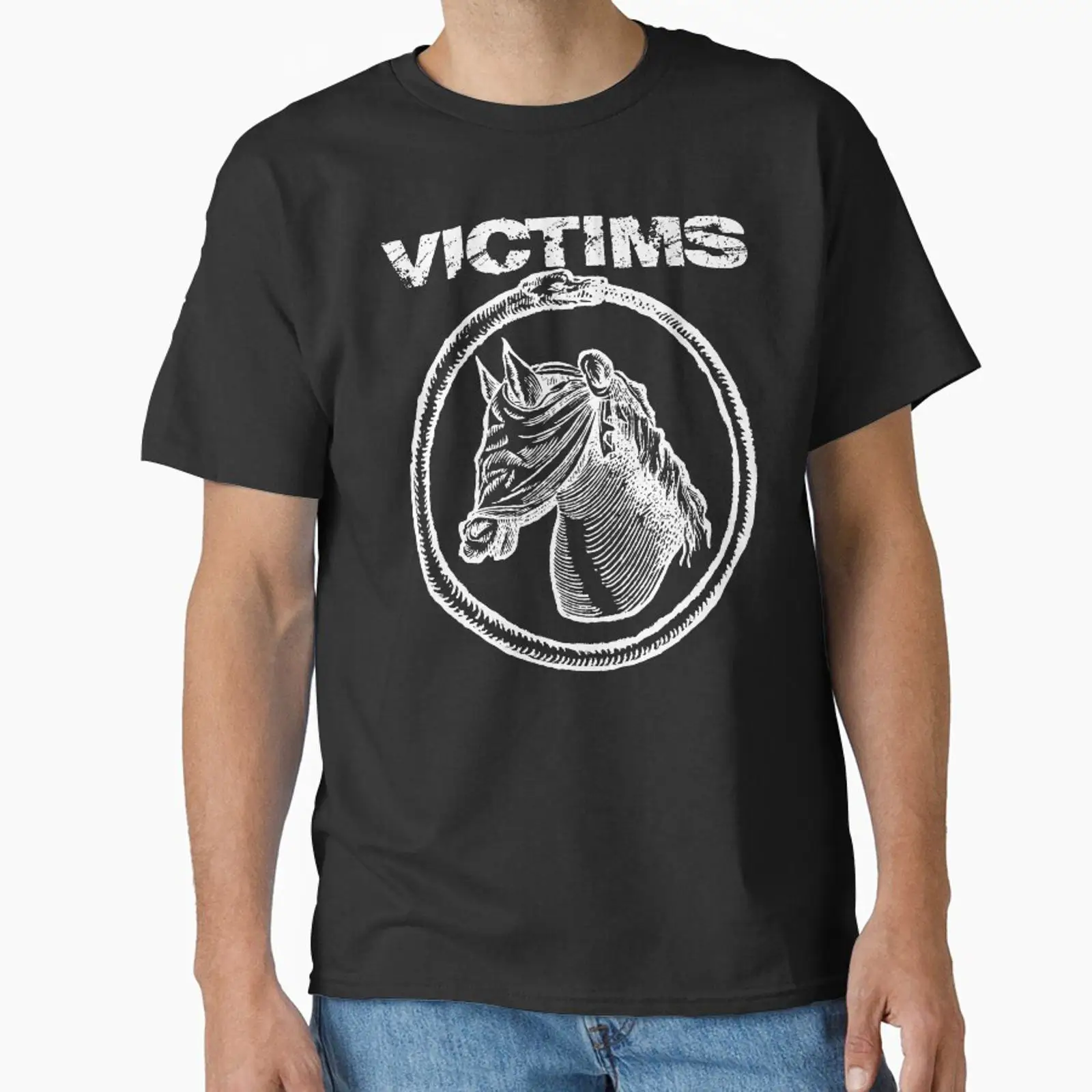 Vintage Fashion Victim Shirt - VICTIMS HORSE 클래식 티셔츠 빈티지 워싱