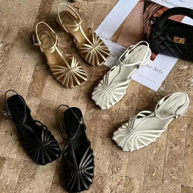 프랑스 스타일 빈티지 직조 토 샌들 2026 여름 신상 - Vintage Fashion Style 리뷰 및 가격