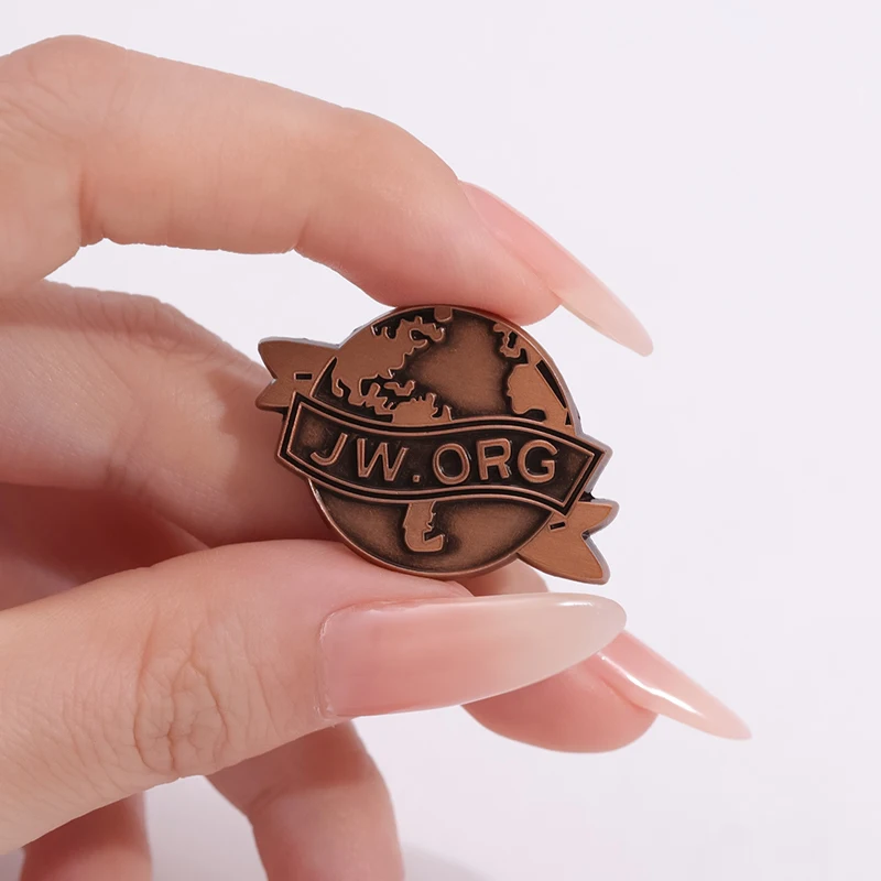 레트로 어스 브로치 JW.ORG 에나멜 핀, 커스텀 빈 - Vintage Fashion Org 리뷰 및 가격
