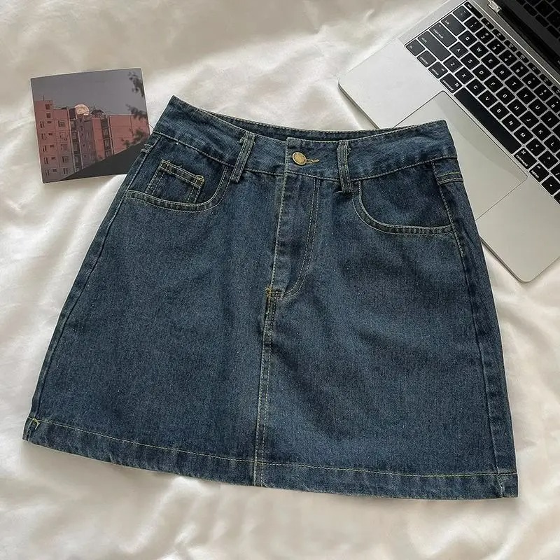Y2K 데님 스커트 세트: 빈티지 일본 스타일 버튼 재 - Vintage Fashion 리뷰 및 가격