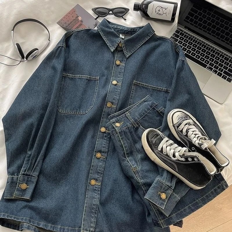 Y2K 데님 스커트 세트: 빈티지 일본 스타일 버튼 재 - Vintage Fashion 리뷰 및 가격