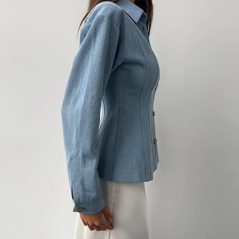 KT 빈티지 허리 조절 데님 셔츠 여성용 긴팔 버튼다운 - Vintage Fashion 리뷰 및 가격