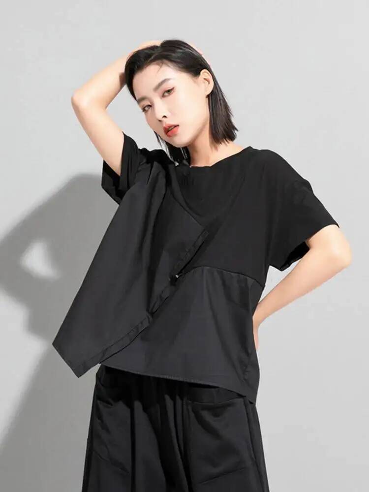 허리 여성 블랙 드로스트링 빅 사이즈 캐주얼 티셔츠 새 - Vintage Fashion Build 리뷰 및 가격
