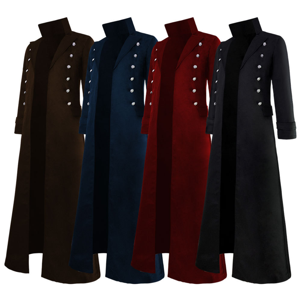 새로운 고딕 리바이벌 더블 브레스트 빈티지 코트 무대  - Vintage Fashion Revival 리뷰 및 가격