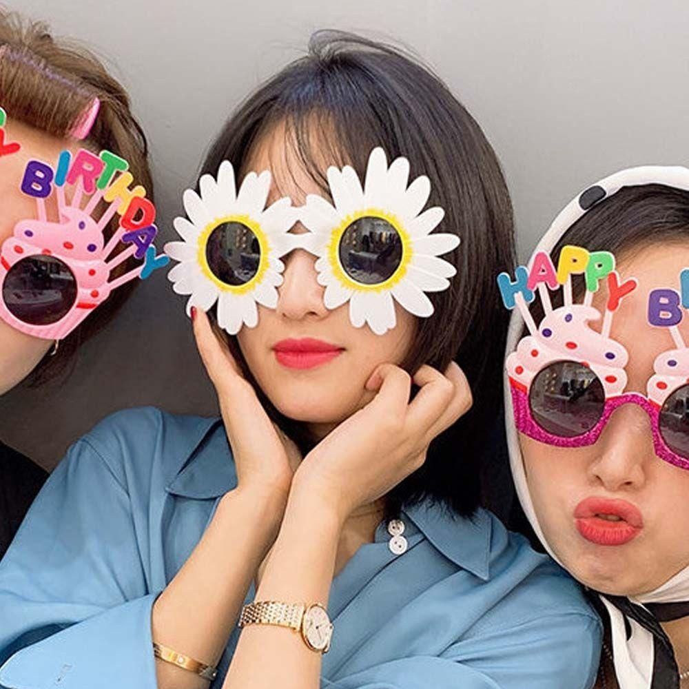 트렌디한 태양 꽃 모양 꽃 안경 사진 소품 안경 대형  - Vintage Fashion Photographers 리뷰 및 가격